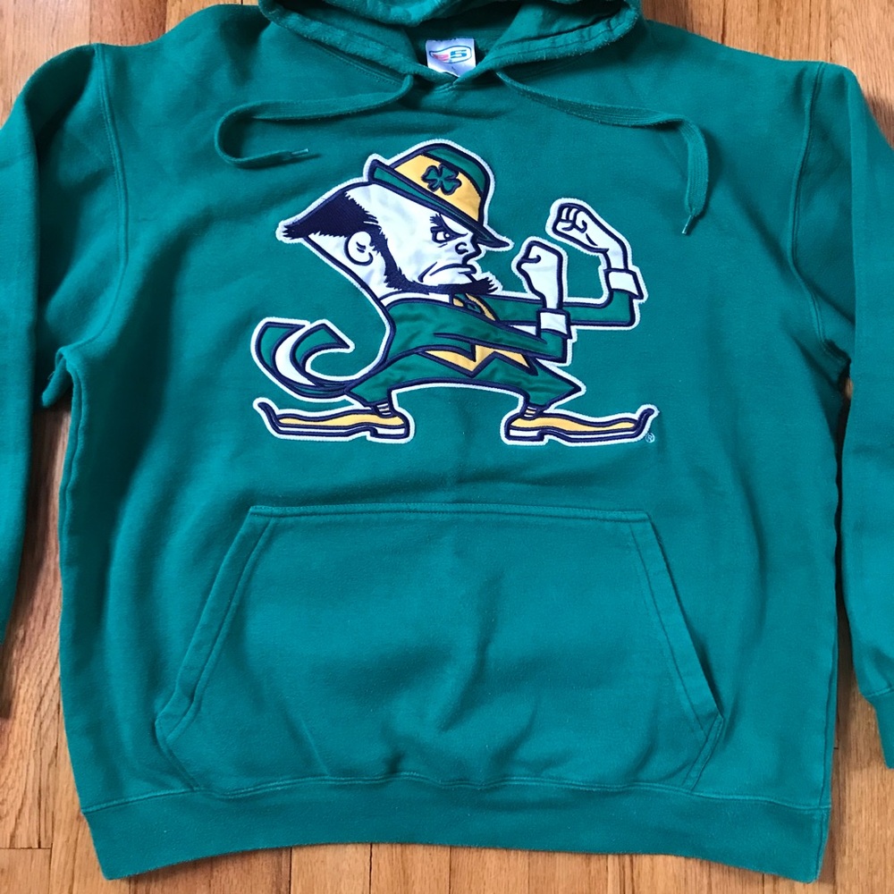 University of Notre Dame Green Fightin Irish Hoodie Large